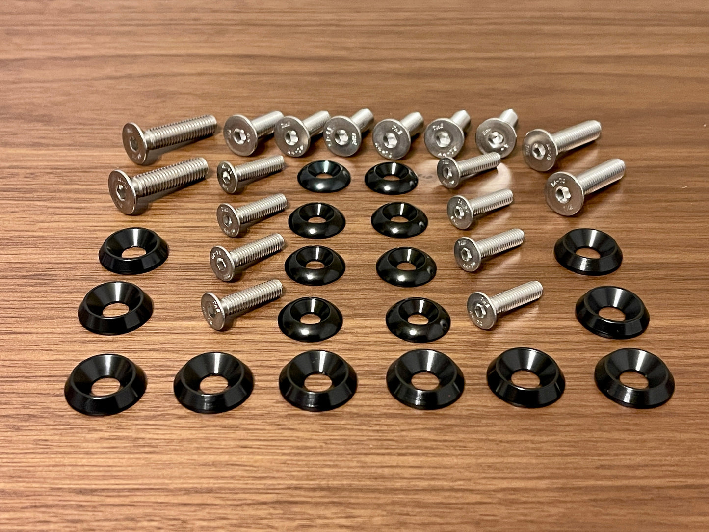 1986-1993 Mustang Mustang Engine Bay Add-On Kit (Black Washers, Flat Head Bolts)