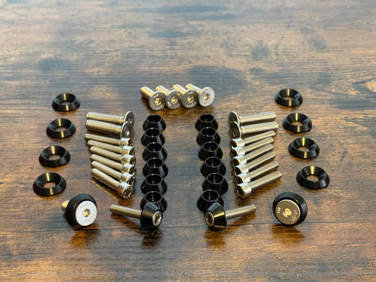 1986-1993 Mustang Mustang Engine Bay Full Kit (Black Washers, Socket Cap Bolts)