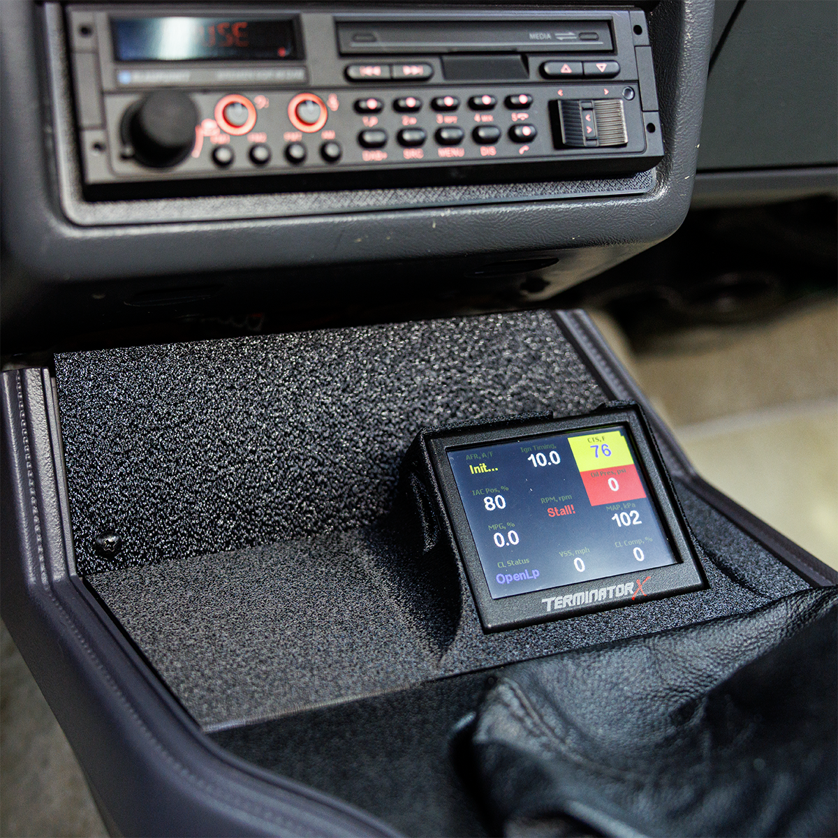 Ash Tray Panel with Holley EFI 3.5" Screen Mount for 1979 - 1986 Ford Mustang