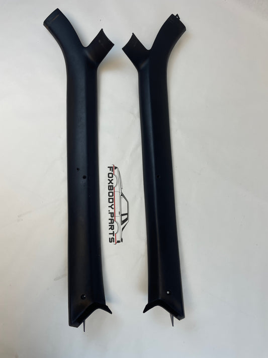 87-93 Ford Mustang A-Pillar Trim Black (Set) OEM