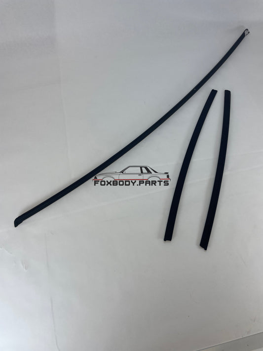 87-93 Ford Mustang Windshield Reveal Molding OEM (Upper, Left and Right)