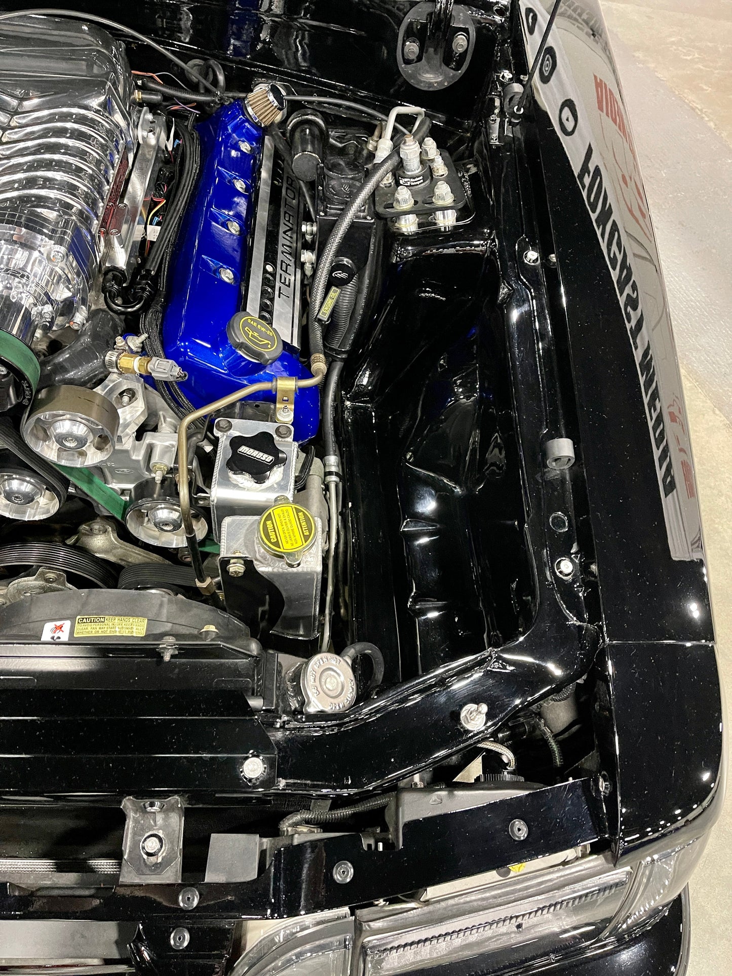 1986-1993 Mustang Mustang Engine Bay Full Kit (Black Washers, Flat Head Bolts)